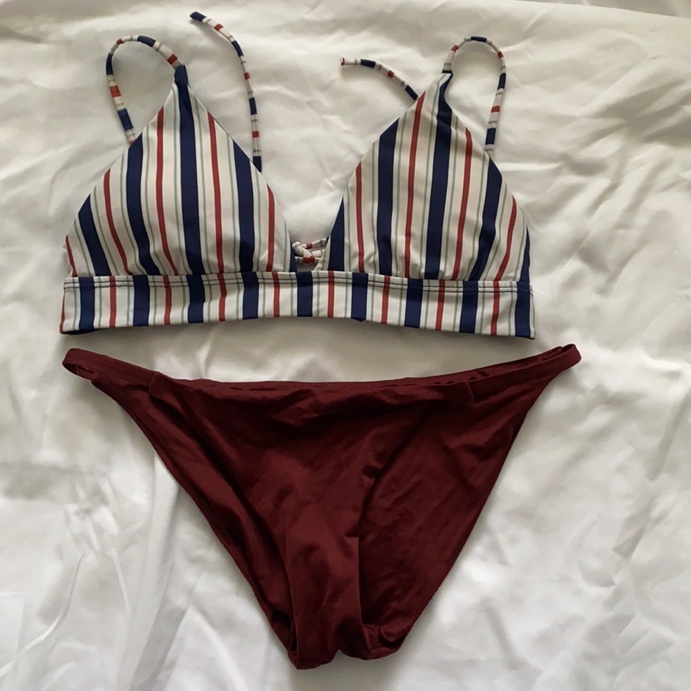 Striped bathing suit